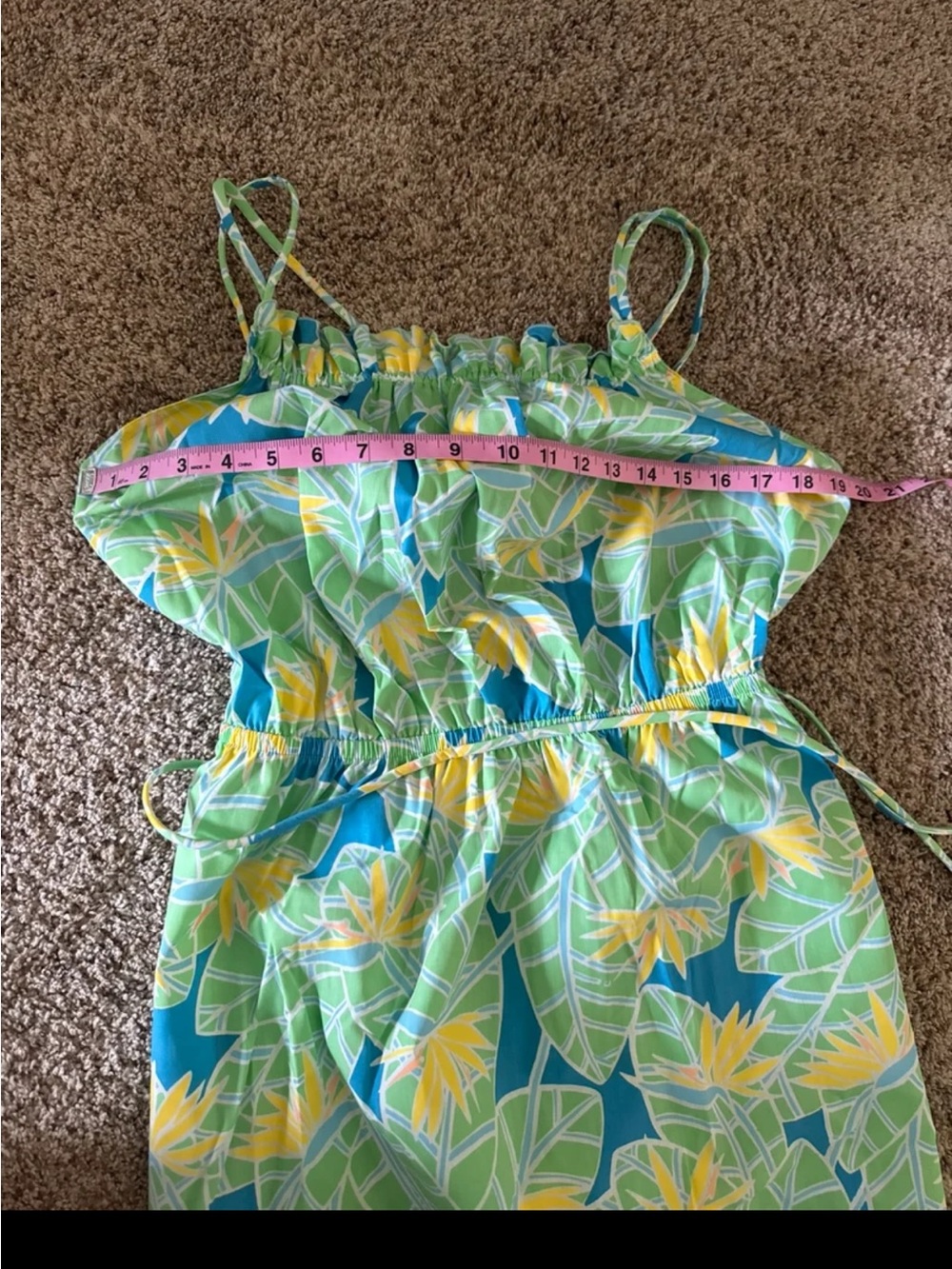 Vintage Lilly Pulitzer “The Lilly” 70’s Vibrant Tropical Print Midi Dress Medium - Picture 8 of 12
